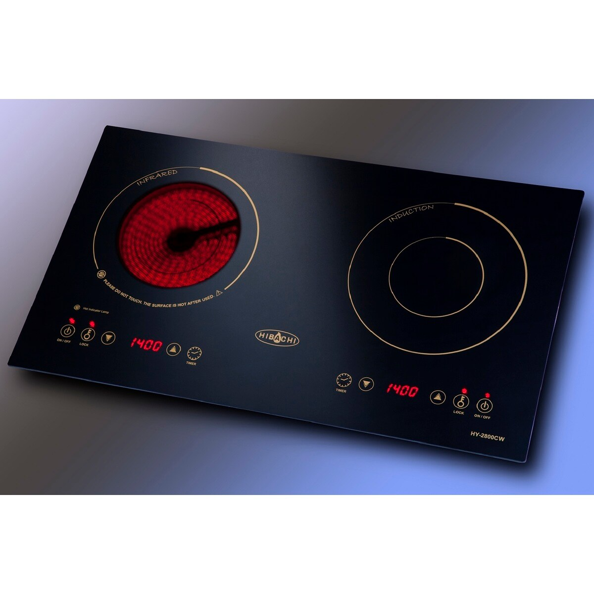 Hibachi 氣霸 HY-2800CW 71厘米 2800W 嵌入/座檯式兩用雙頭煮食爐 (電陶爐 電磁爐) Hibachi 氣霸 HY-2800CW 71厘米 2800W 嵌入/座檯式兩用雙頭煮食爐 (電陶爐 電磁爐)